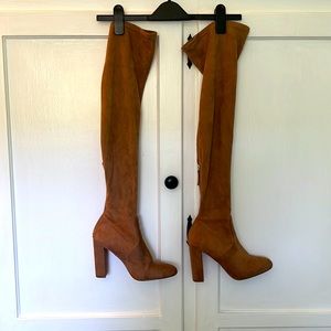 EUC faux suede over the knee boots
